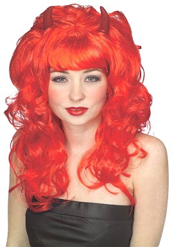 Fabulous devil wig with horns